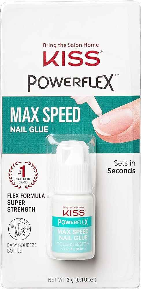 KISS PowerFlex Maximum Speed Nail Glue - Fast Drying Adhesive for Glue-On Nails & Repairs with No... | Amazon (US)