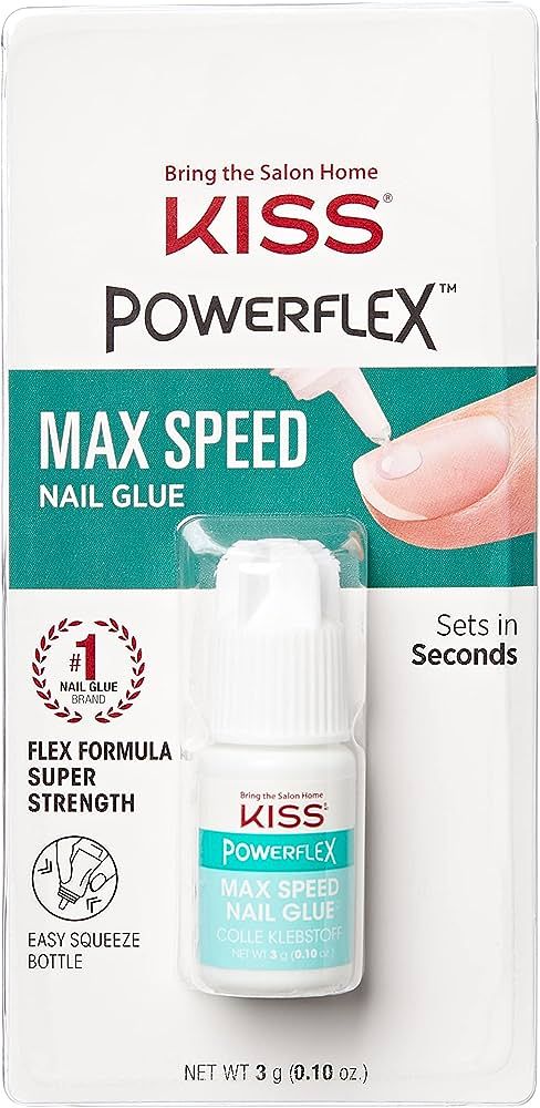 KISS PowerFlex Maximum Speed Nail Glue for Press On Nails, Super Strength Flex Formula Nail Adhes... | Amazon (US)
