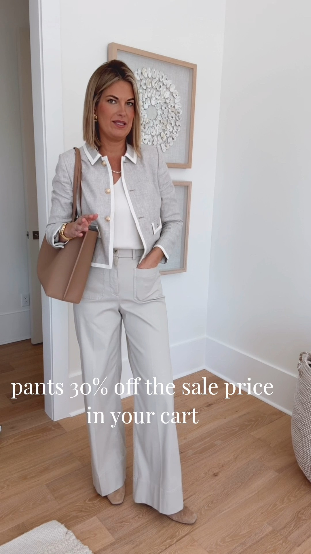 Workwear. These pants are on double sale right now.  If between sizes go down. I am in small tall.  Small tops.  Shoes true to size.