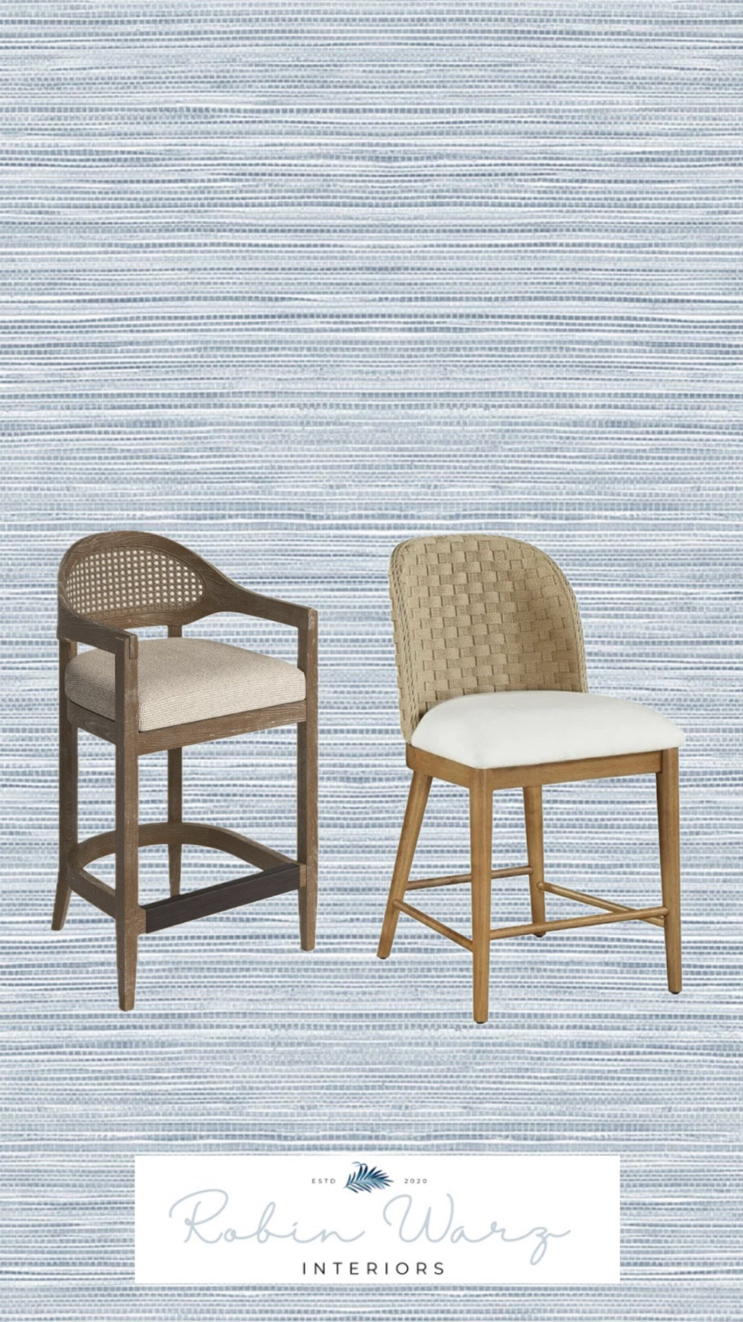 Woven counter stools, rattan, Serena & Lily, soft coastal, coastal Grandmillennial 

#LTKHome
