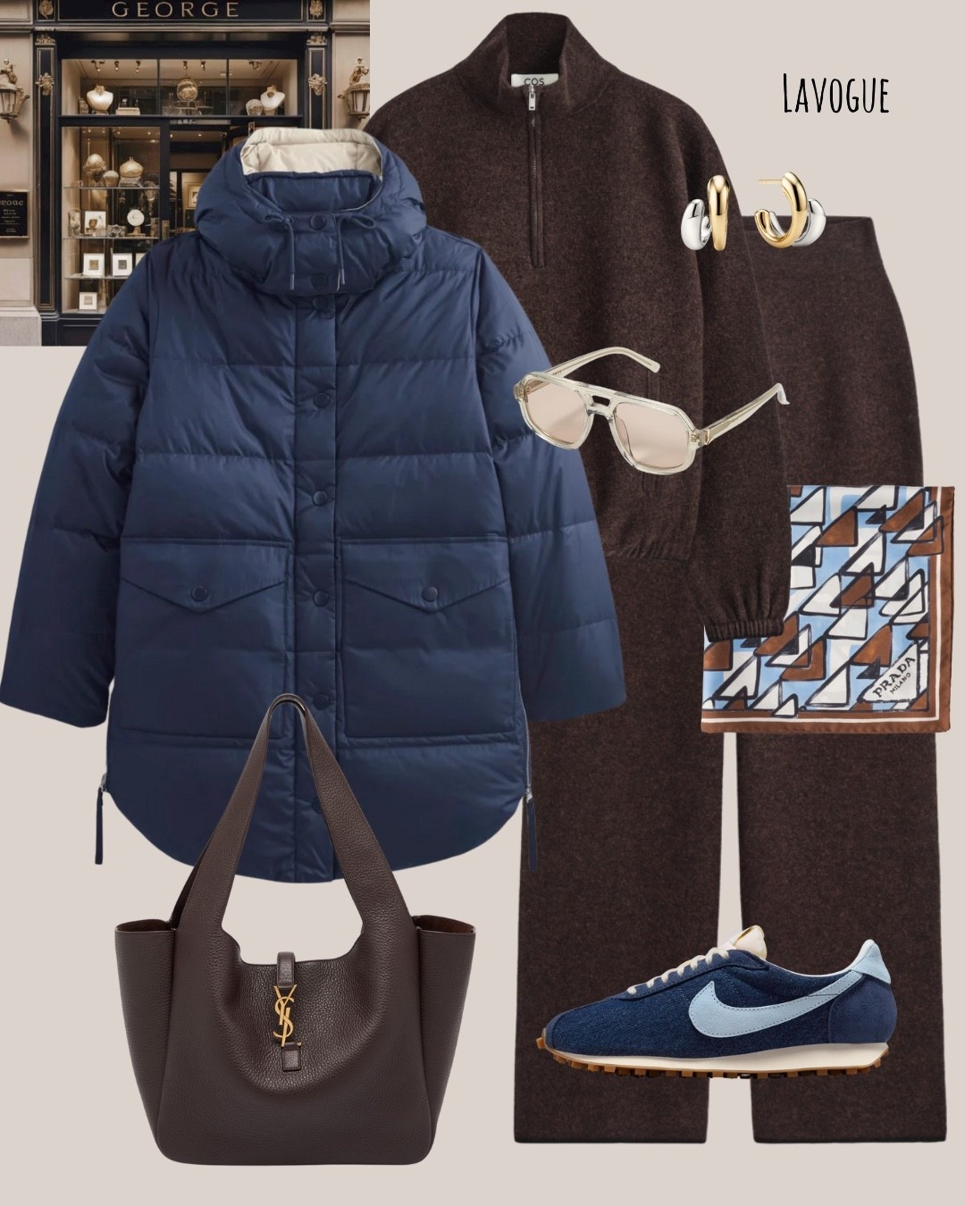 Cozy winter neutrals with a cool pop of blue today — I styled this bright blue puffer jacket with brown boiled merino wool lounge pants and a soft zip-up sweater for an effortless, textured look. Finished it with Nike denim sneakers to keep things sporty and cool, and a brown leather tote that ties the warm tones together. Easy, comfy, and elevated for everyday winter style. From coffee runs to shopping sprees. 
Everything linked below. 

#LTKActive #LTKHoliday #LTKSeasonal