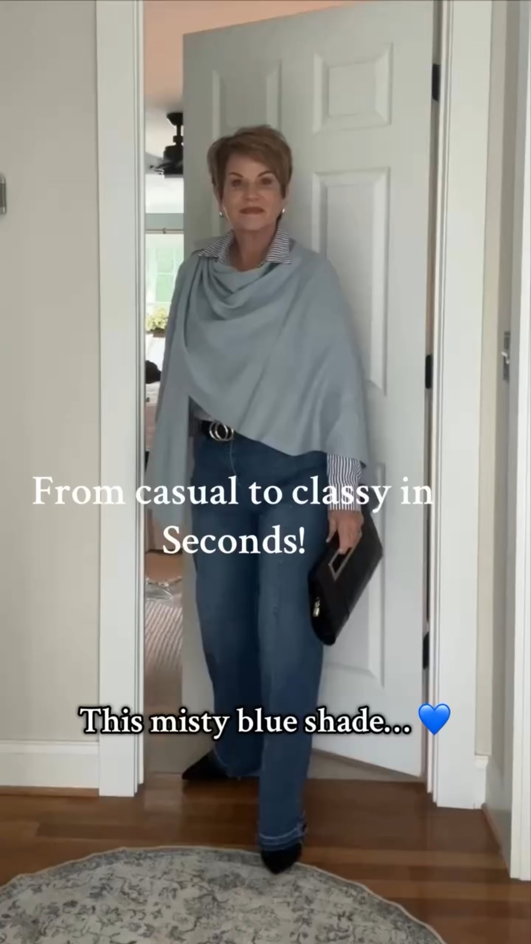 From casual to classy in seconds. ✨
This misty blue shawl is a wardrobe must-have — even with jeans! 💙



#LTKMidsize #LTKTravel #LTKOver40