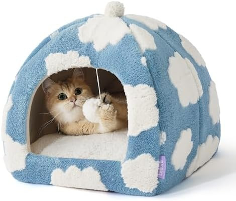 Lesure Cute Cat Beds for Indoor Cats - 2 in 1 Cat Cave Bed for Kittens and Small Pets with Remova... | Amazon (US)