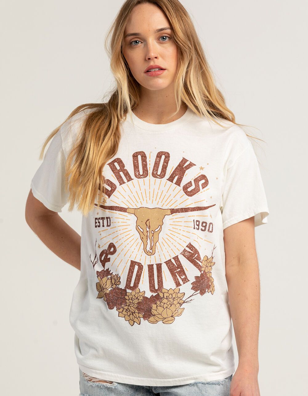 GOODIE TWO SLEEVES Brooks And Dunn Horn Floral Womens Tee | Tillys