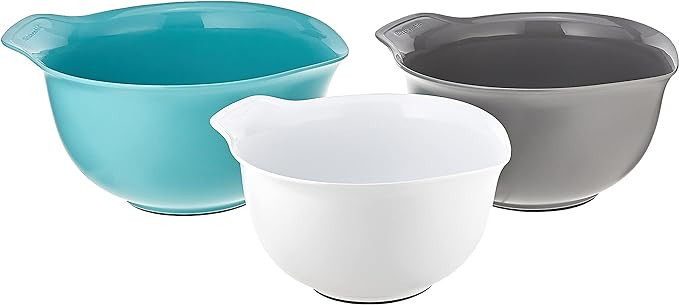 KitchenAid Universal Nesting Plastic Mixing Bowls, Set Of 3, 2.5 quart, 3.5 quart, 4.5 quart, Non... | Amazon (US)