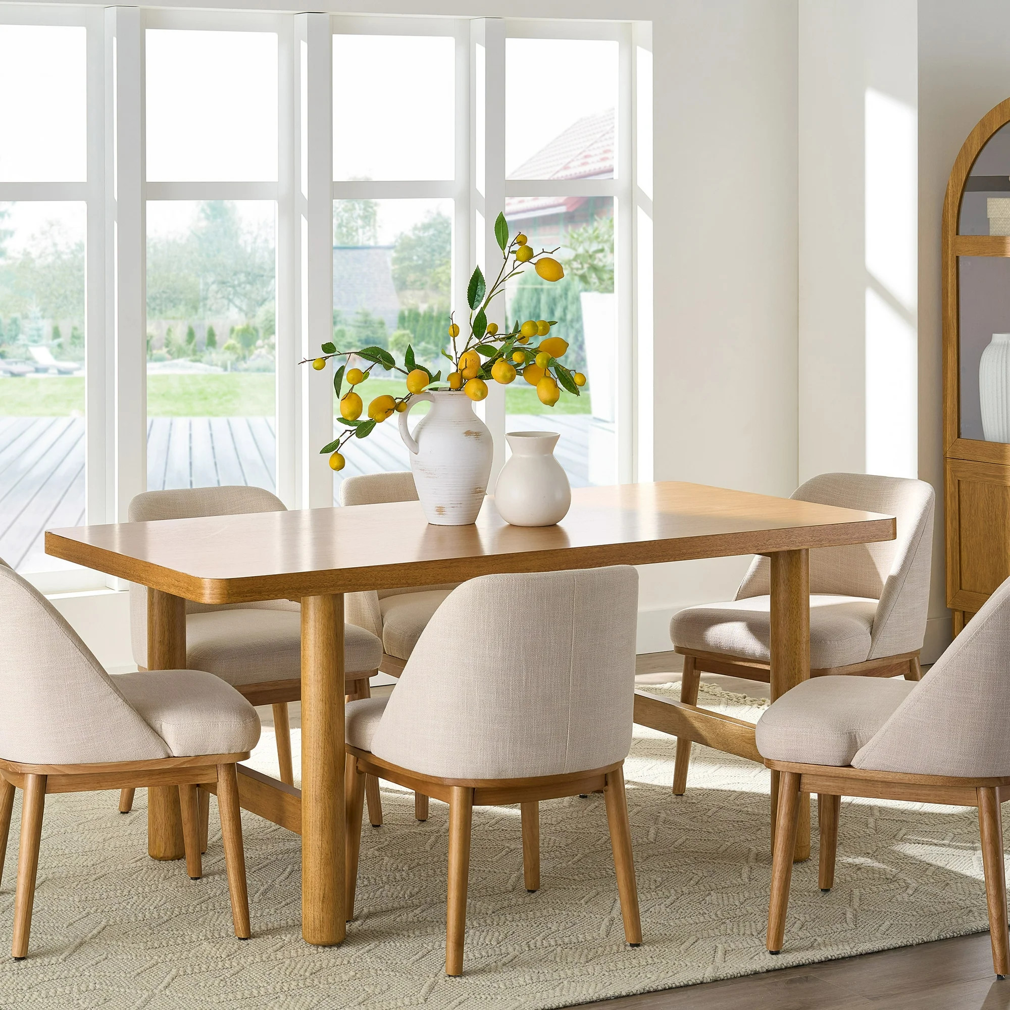 Better Homes & Gardens Adlin Rectangle Dining Table, Light Honey Finish | Walmart (US)