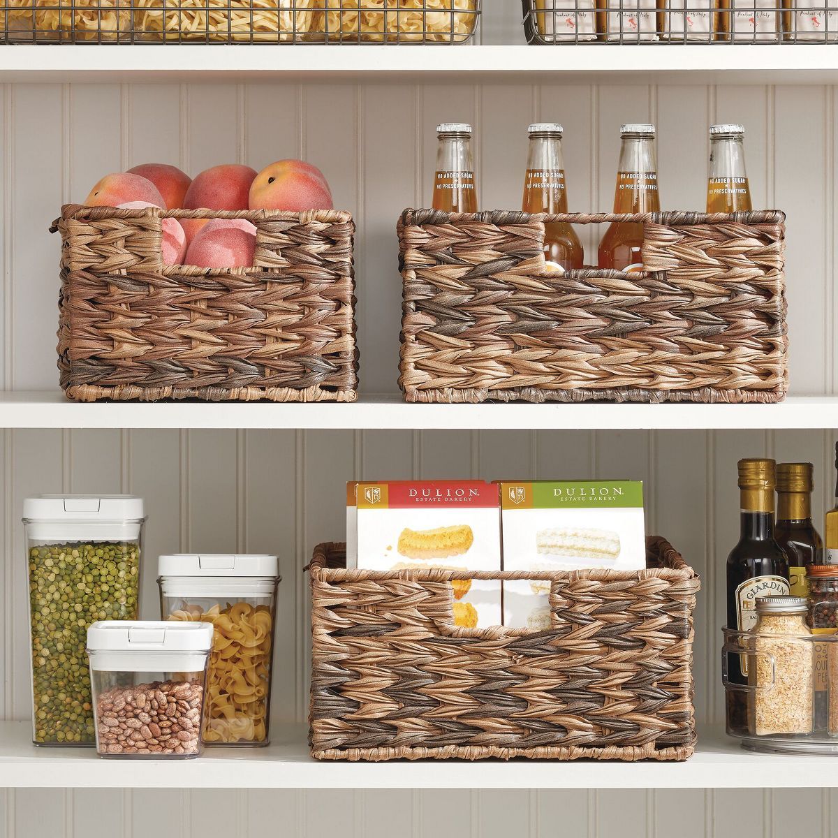 mDesign Woven Ombre Pantry Bin Basket, 3 Pack | Target