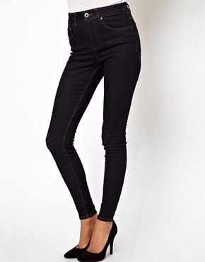 ASOS Ridley Supersoft High Waist Ultra Skinny Jeans in Clean Indigo | ASOS US