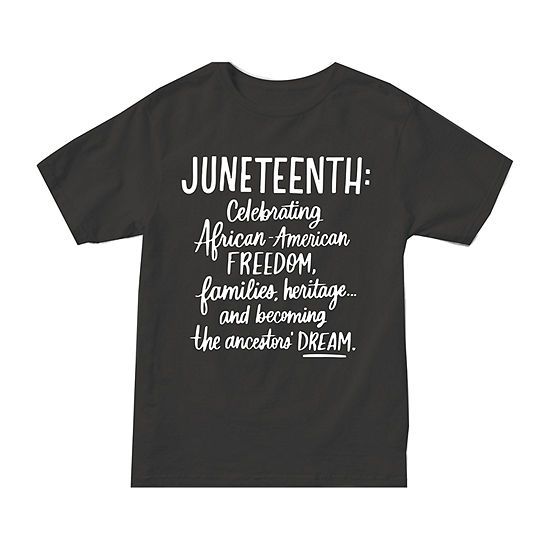 Juniors Juneteenth Womens Crew Neck Short Sleeve Graphic T-Shirt | JCPenney