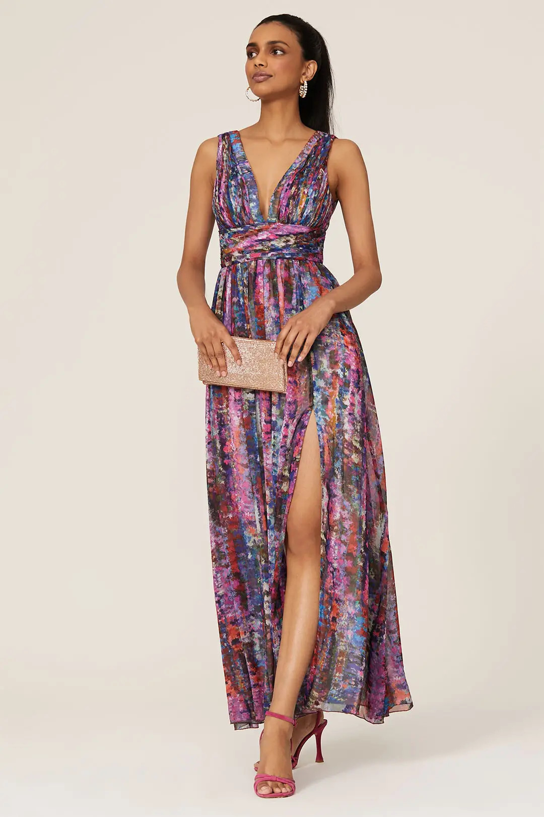 Watercolor Chiffon Gown | Rent the Runway