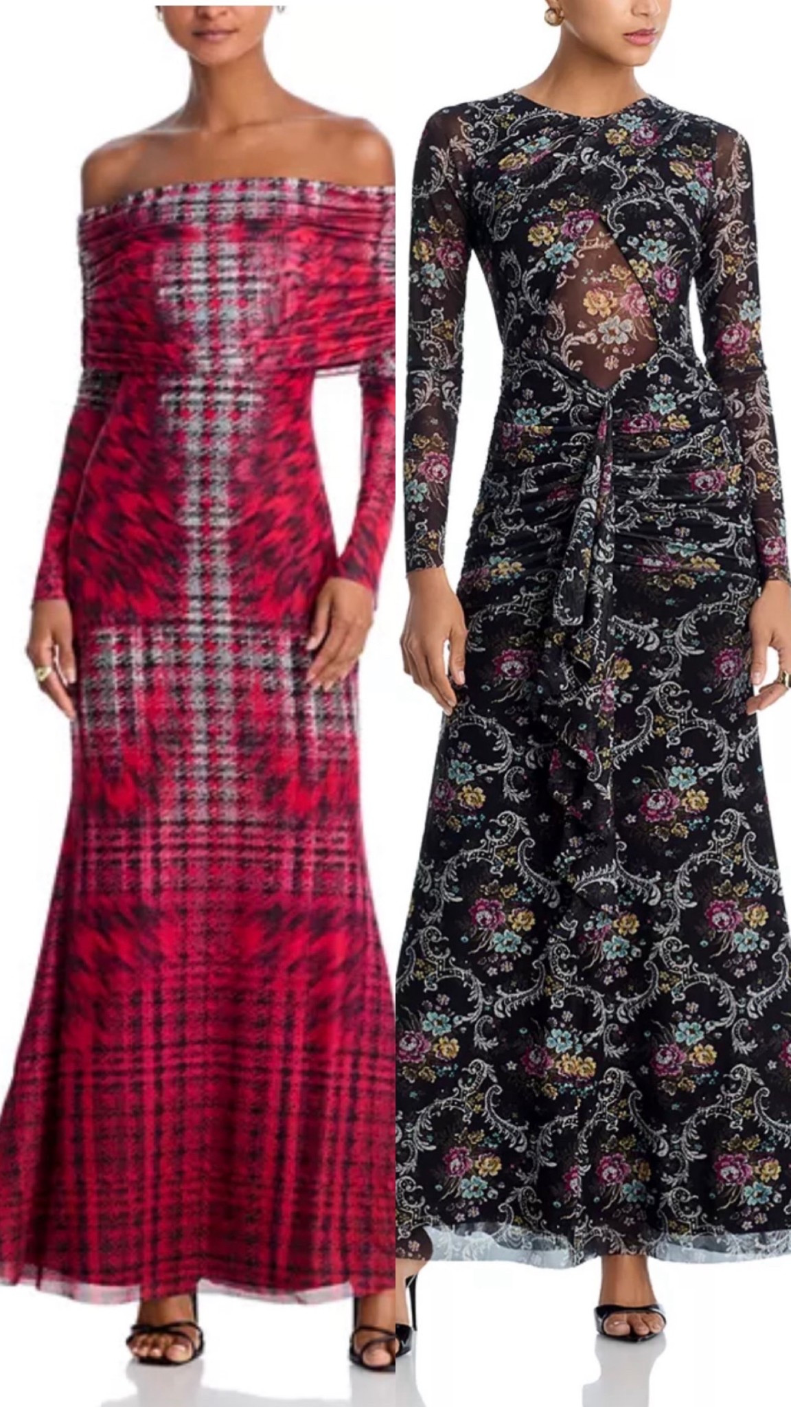 Winter party style. Winter wedding guest style. Love these mesh maxi dresses  

#LTKSeasonal #LTKHoliday #LTKWedding
