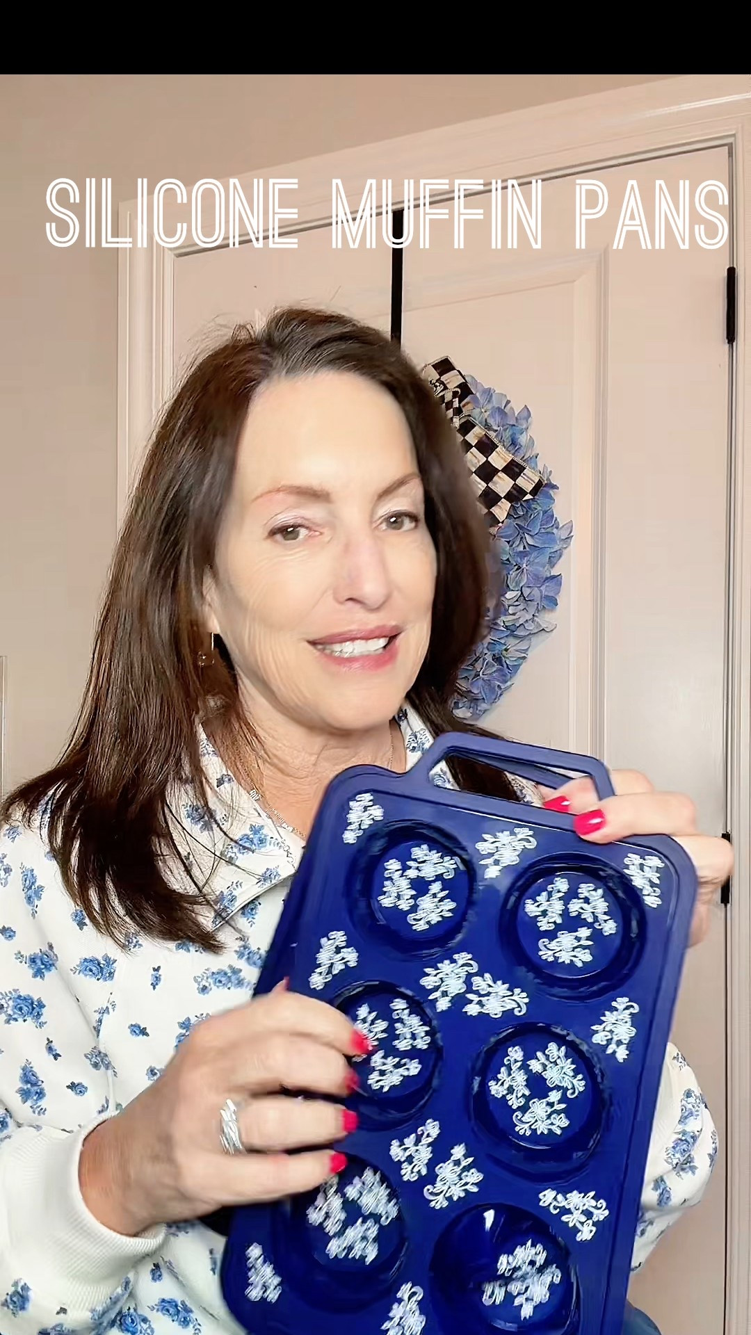 silicone muffin pans by QVC for all the blue and white decor lovers - non stick non toxic and you get a set of 2 @QVC  

#LTKHome #LTKOver40