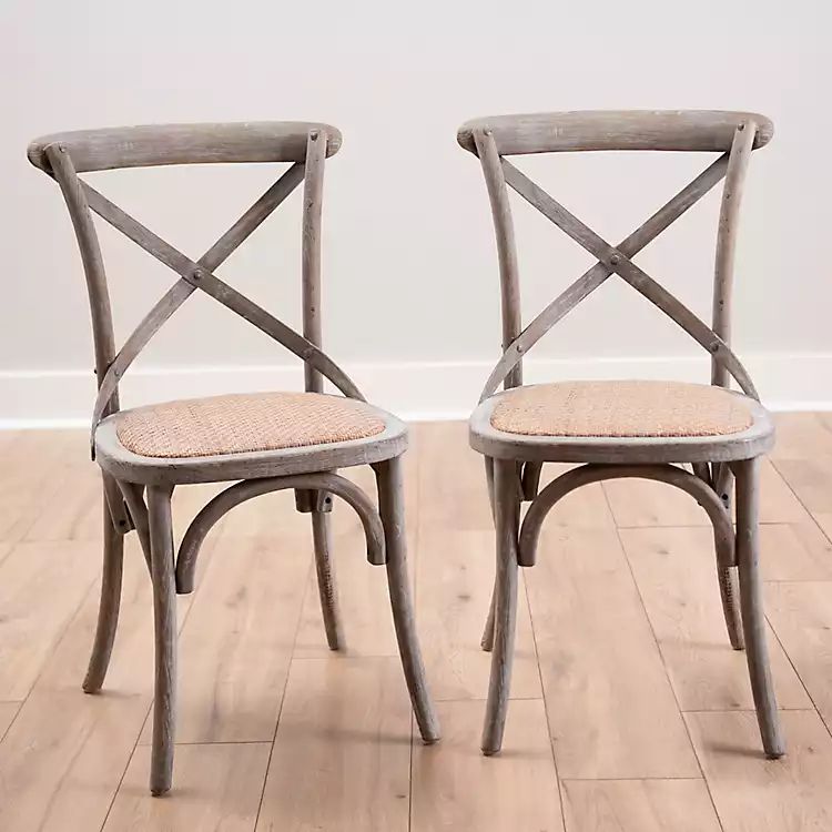 Gray X Back Dining Chairs, Set of 2 | Kirkland's Home