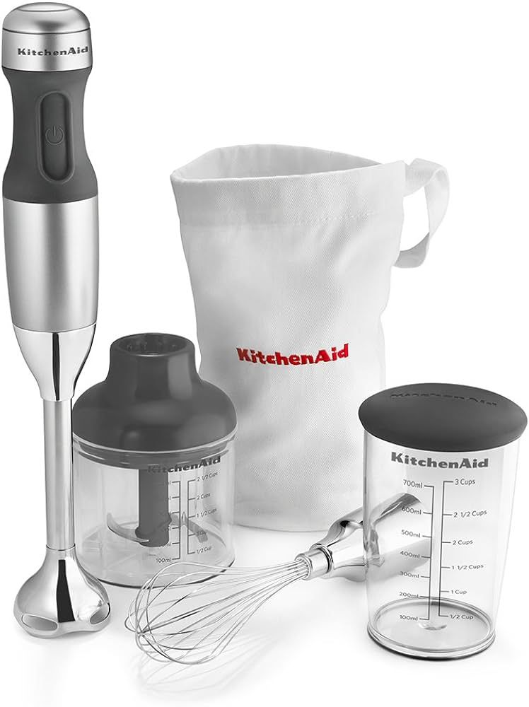 KitchenAid KHB2351CU 3-Speed Hand Blender - Contour Silver, 8 inches | Amazon (US)