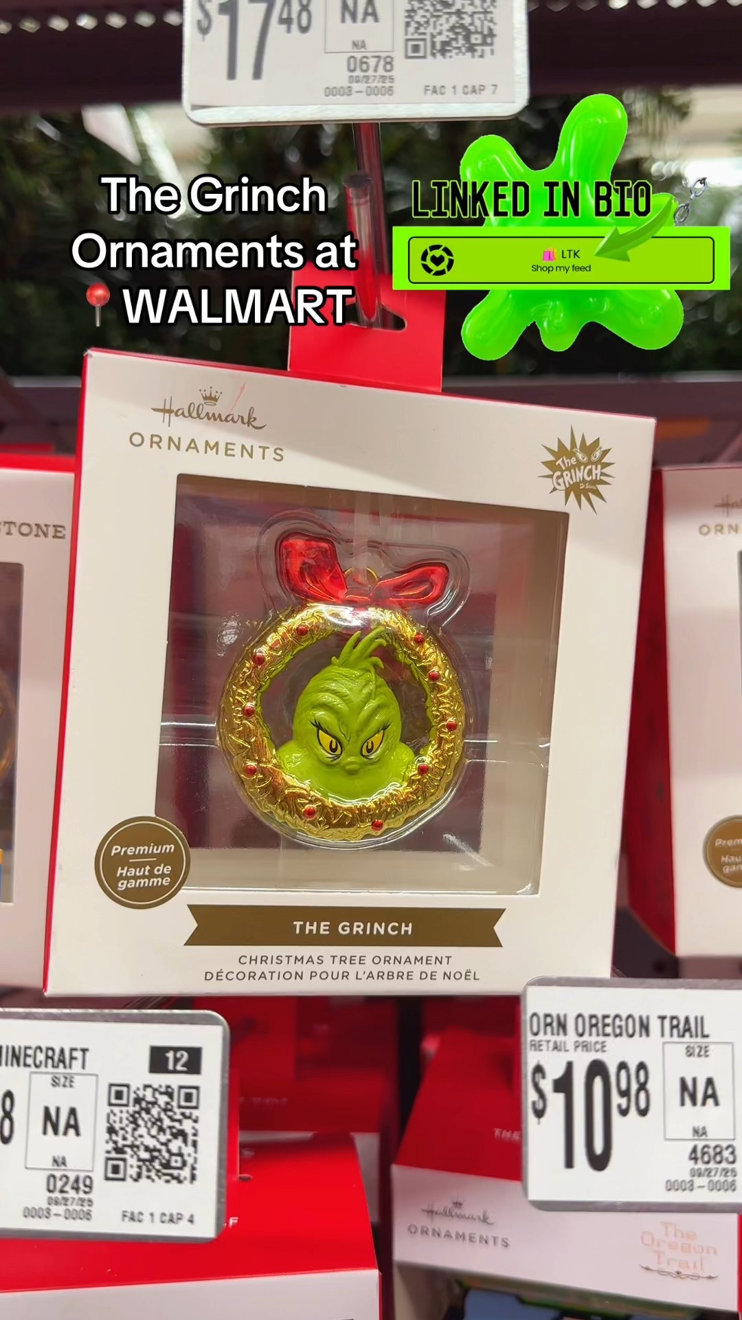 The Grinch 
Ornaments at 
📍WALMART

#LTKSeasonal #LTKHoliday #LTKGiftGuide