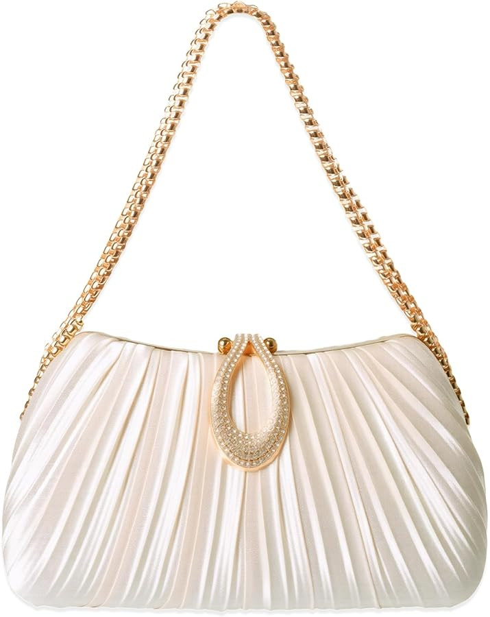 Gold Clutch Purses for Women - Elegant Sparkling evening bags for Wedding Galas, Prom Nights, Coc... | Amazon (US)