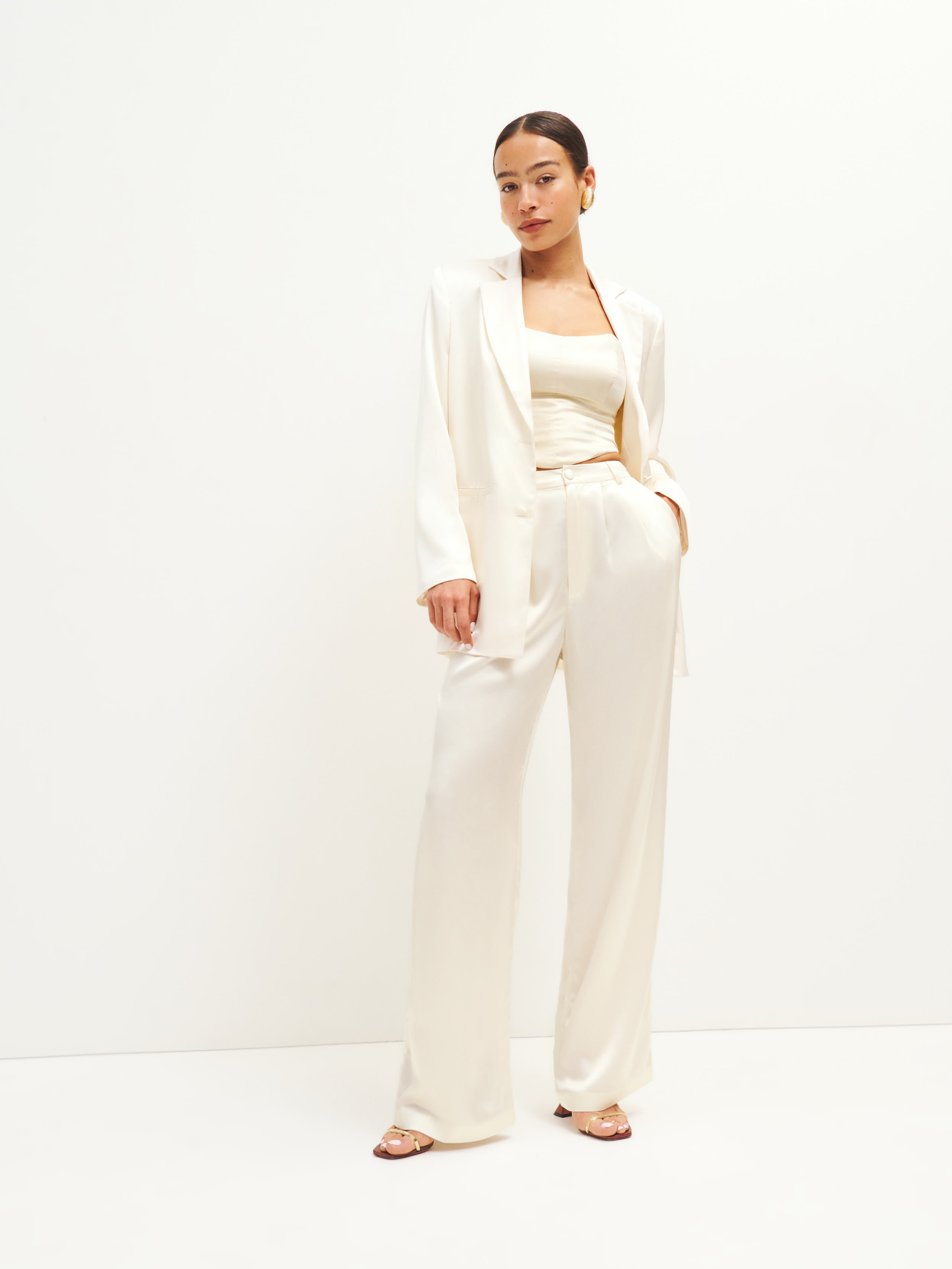 Mason Satin Pant | Reformation (Global)