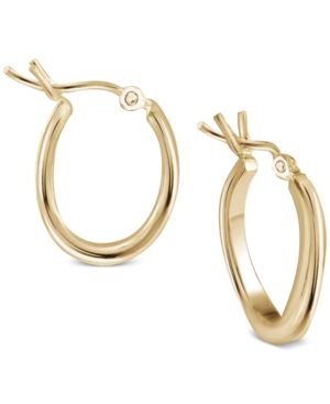 Argento Vivo Wavy Hoop Extra Small Earrings in Gold-Plated Sterling Silver | Macys (US)