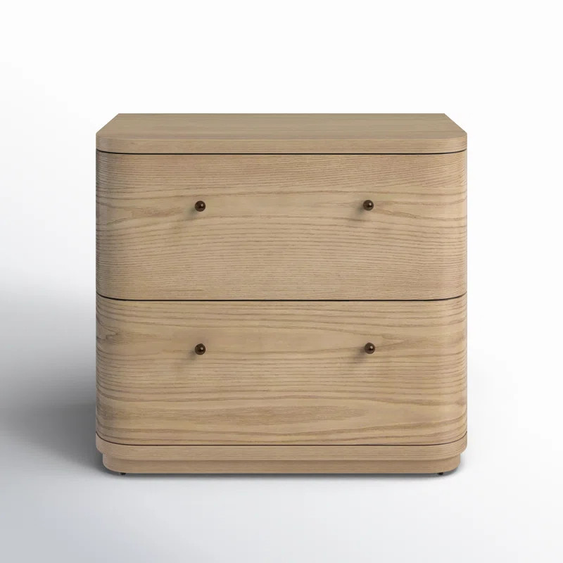 Lucie Two Drawer Nightstand In Buff Cream | Joss & Main