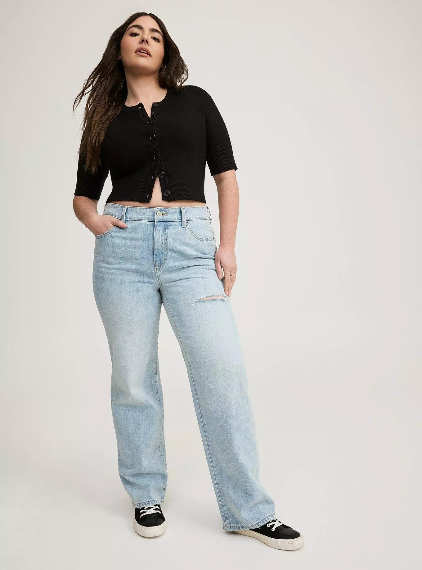 Perfect Mid-Rise Wide-Leg Jean | Torrid (US & Canada)