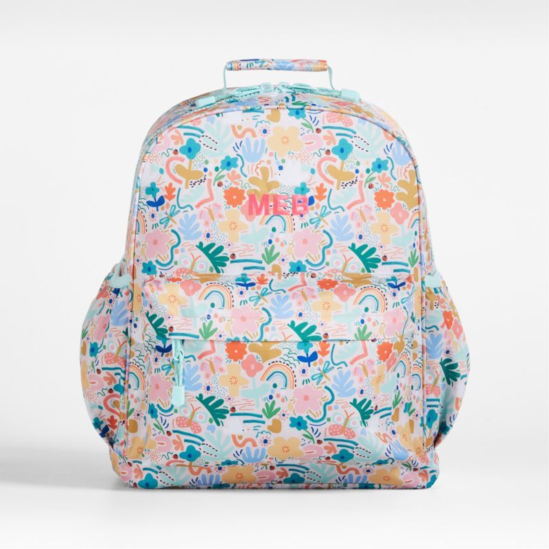 Large Floral Kids Personalized Backpack for School + Reviews | Crate & Kids | Crate & Barrel