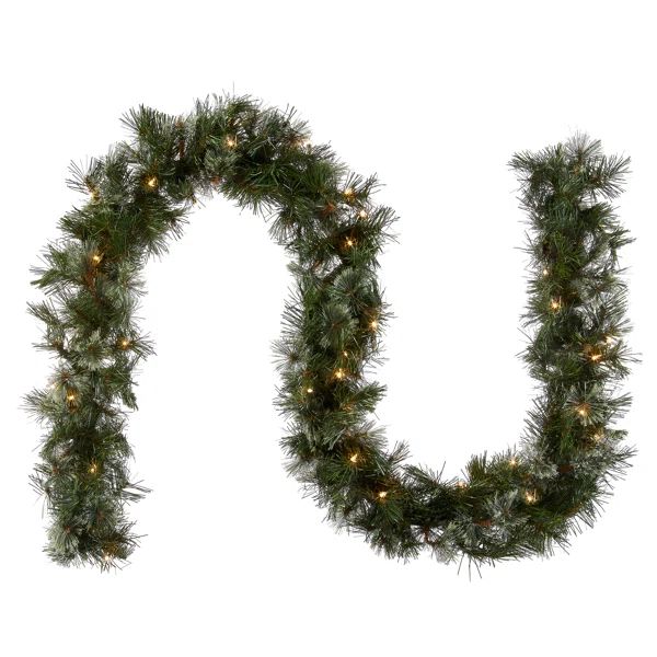 Ira 108'' in. Lighted Faux Pine Garland | Wayfair North America