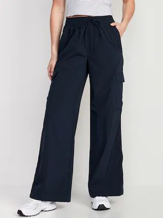 High-Waisted StretchTech Cargo Wide-Leg Pants for Women | Old Navy (US)