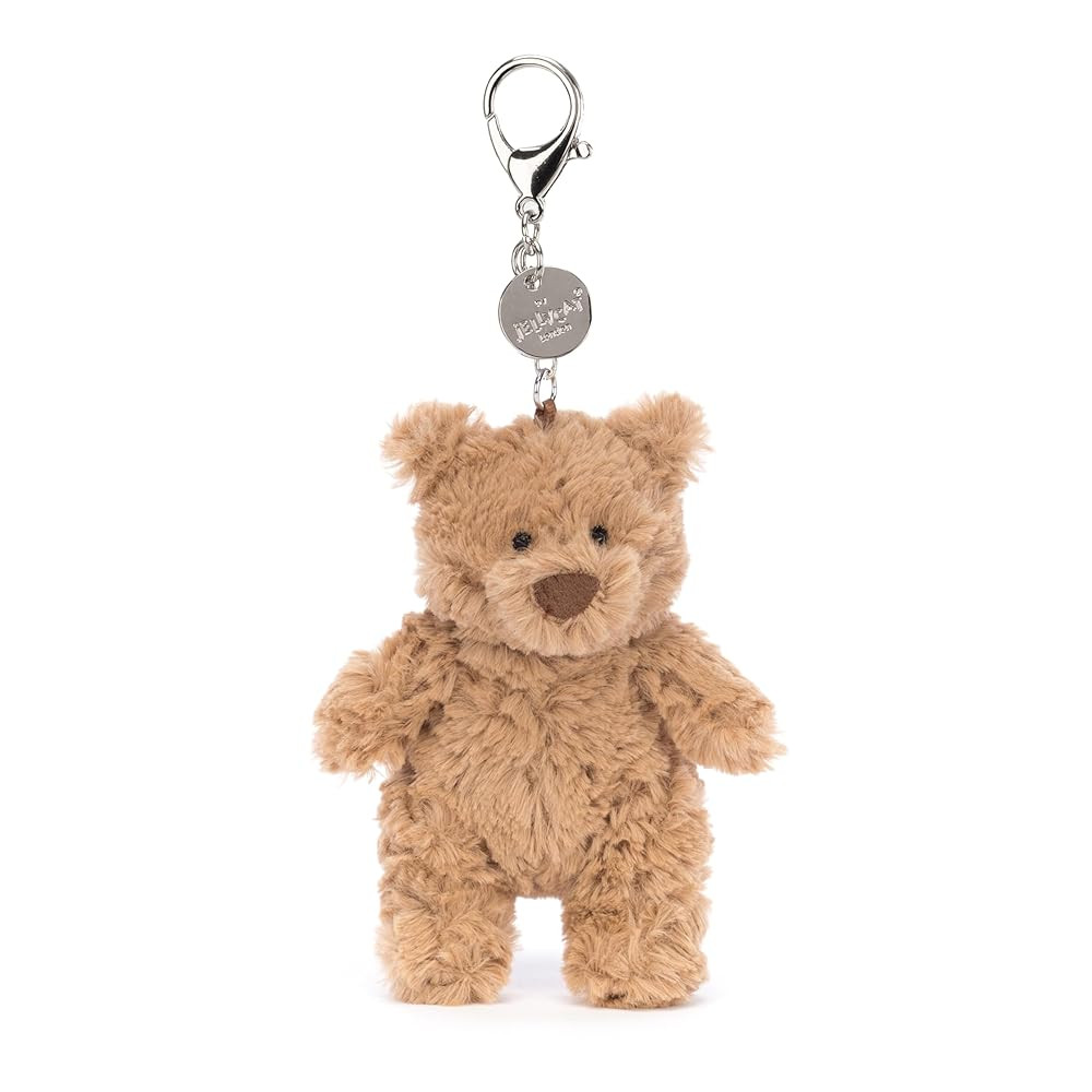 Jellycat Bartholomew Bear Bag Charm, 4.5 inches - Teddy Bear Plush Keychain - Great Gift Idea | Amazon (US)