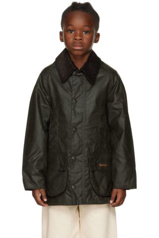 Kids Khaki Waxed Beaufort Jacket | SSENSE