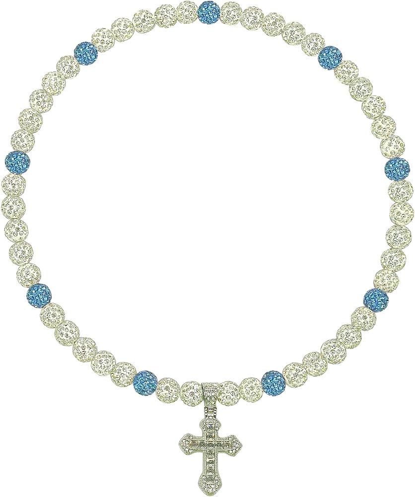 Baseball Necklace for Men 20 Inch Bling Ice Collection Cross Pendant Necklace for Women Rhineston... | Amazon (US)