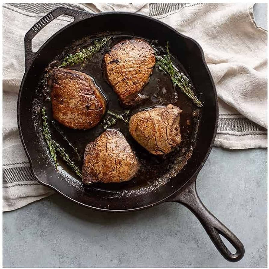 Lodge 12" Cast Iron Skillet - Chef Collection - Perfect Sear - Ergonomic Handles - Superior Heat ... | Amazon (US)