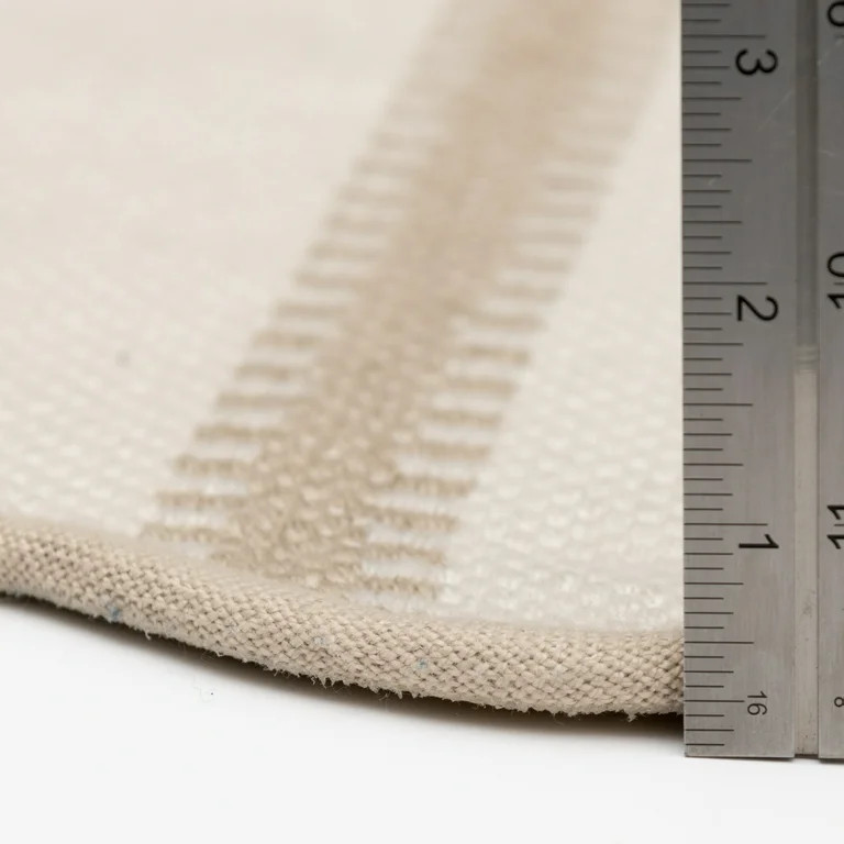 Mainstays by Becky G. & Alejandra Polyester Scallop Layering Rug, Papyrus Beige Stripe, 24" x 36" | Walmart (US)