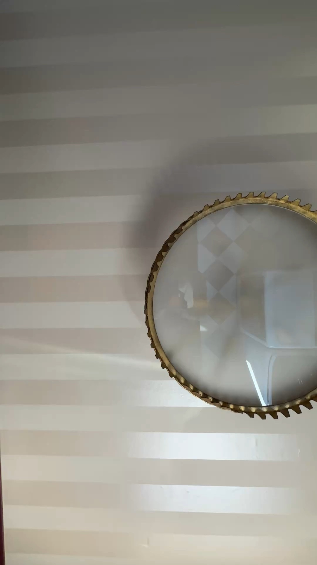 Sneak peak at the new light against the ceiling wallpaper in the laundry room! Reveal coming soon!

@Lighting Design #lighting #laundryroommakeover

#LTKHome