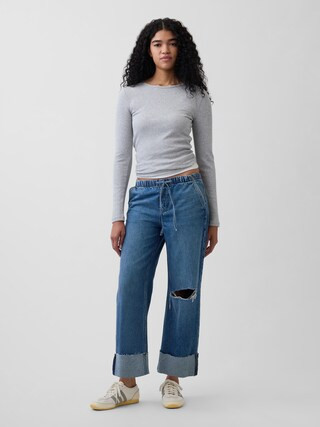 Low Rise '90s Loose Easy Crop Jeans | Gap (CA)