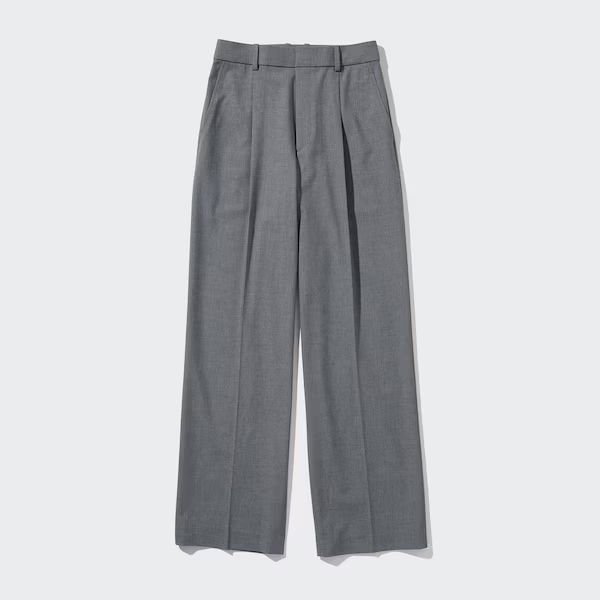 Wide-Fit Pleated Pants (Tall) | UNIQLO (US)
