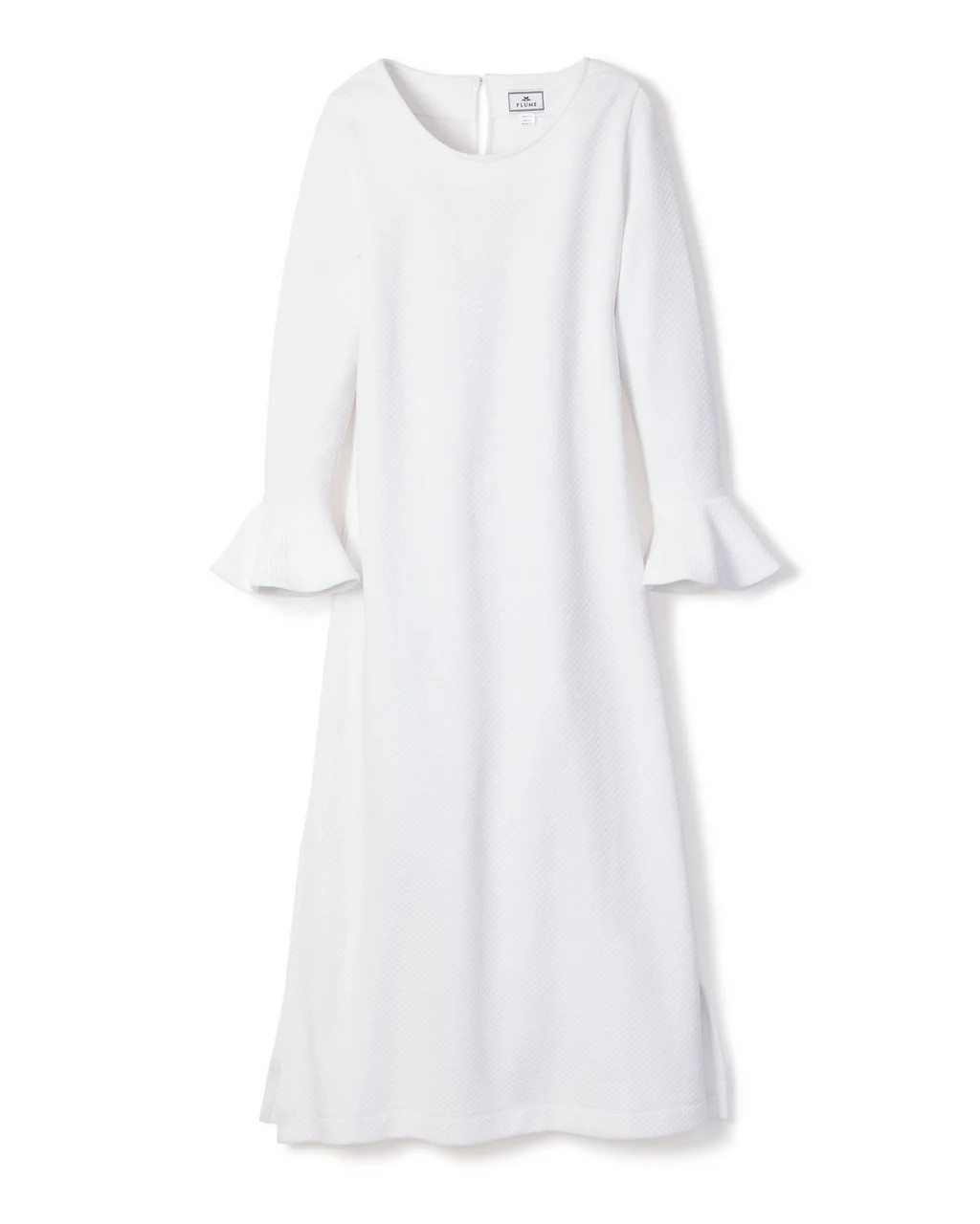 Women's Pima Ophelia Nightgown in White | Petite Plume