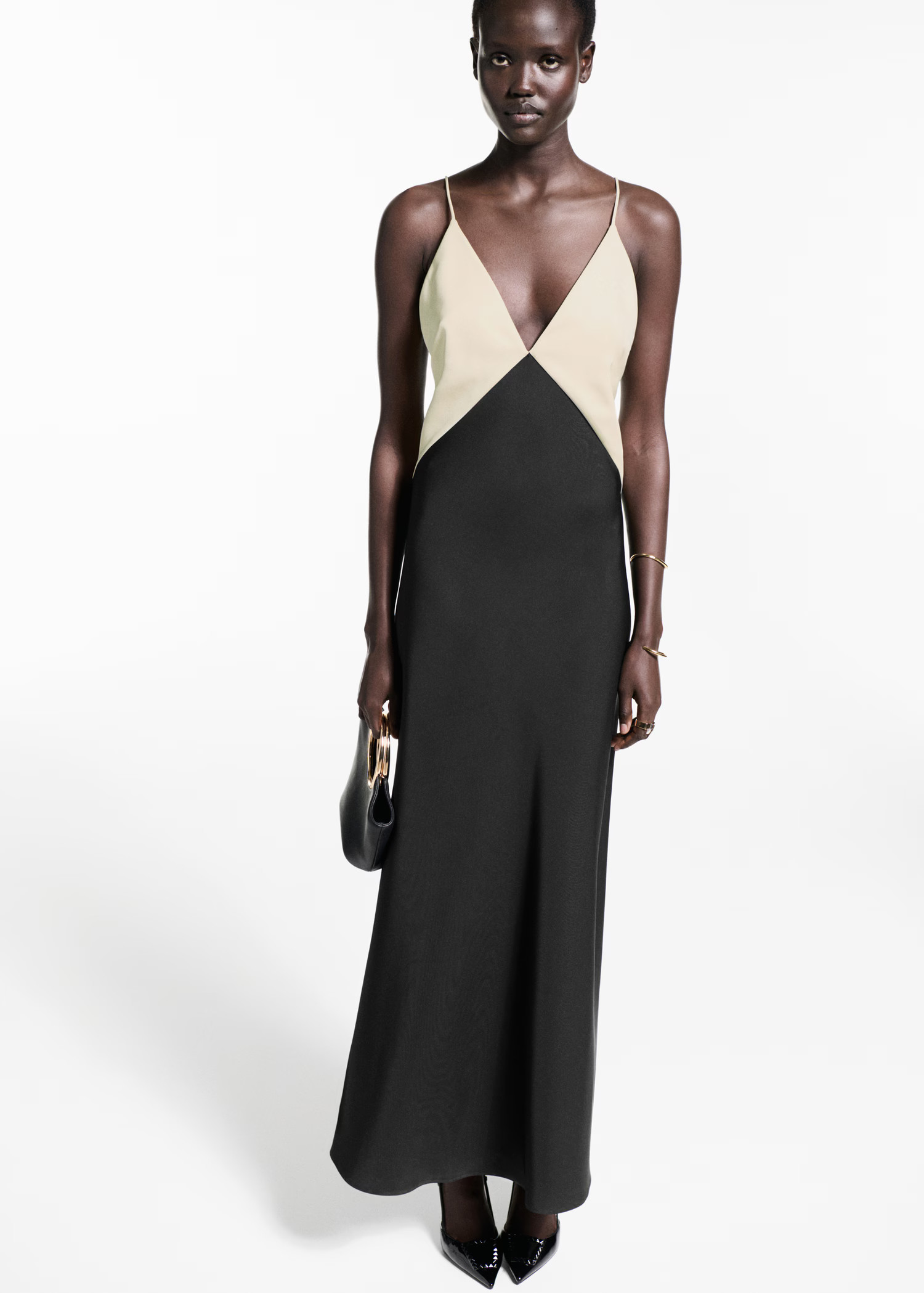 Two-tone lingerie dress - Women | MANGO United Kingdom | MANGO (UK)