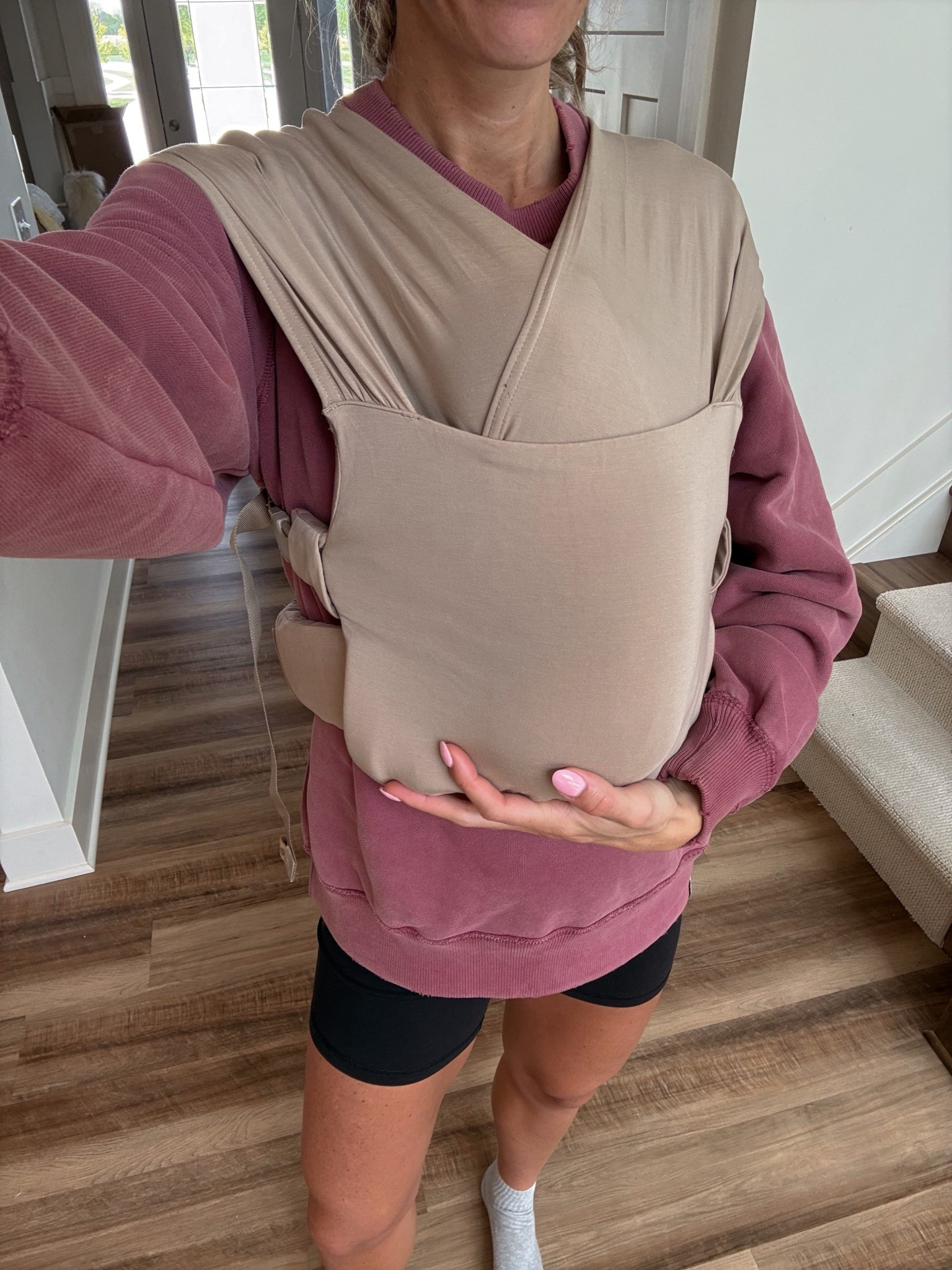 I love my baby carrier! This is for newborns but also have the larger one too and used it with Blake