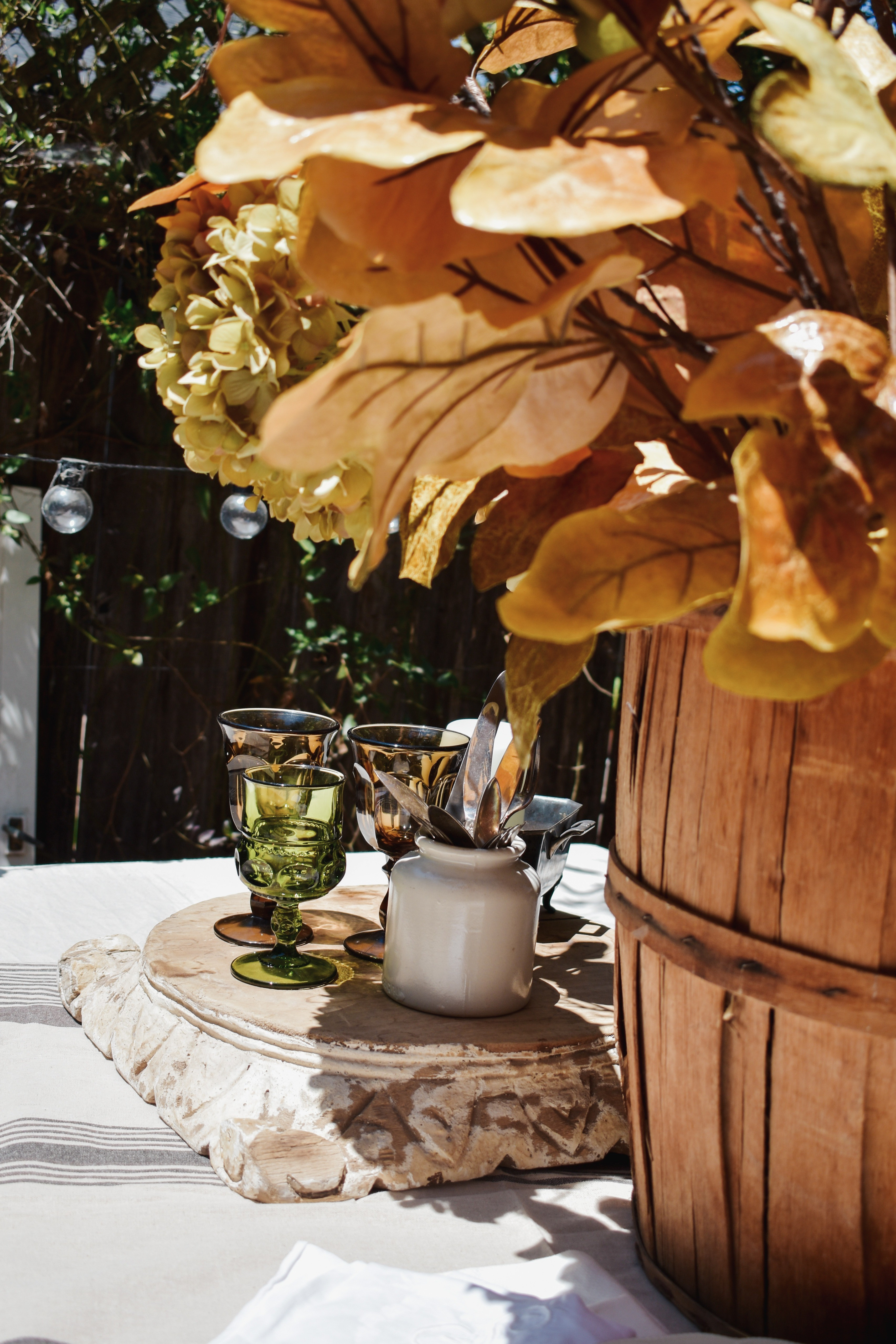 Fall home decorTable home decorFall flowers 

