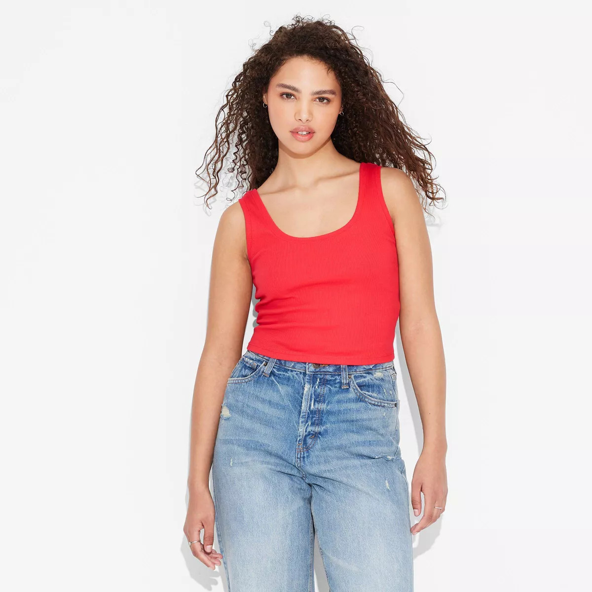 Women's Slim Fit Scoop-Neck Tank Top - Wild Fable™ | Target