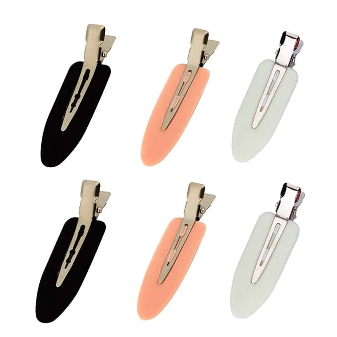 6 Pieces No Bend Hair Clips, No Crease Hair Clip for Hairstyling, Makeup Clips for Women and Girl... | Amazon (US)
