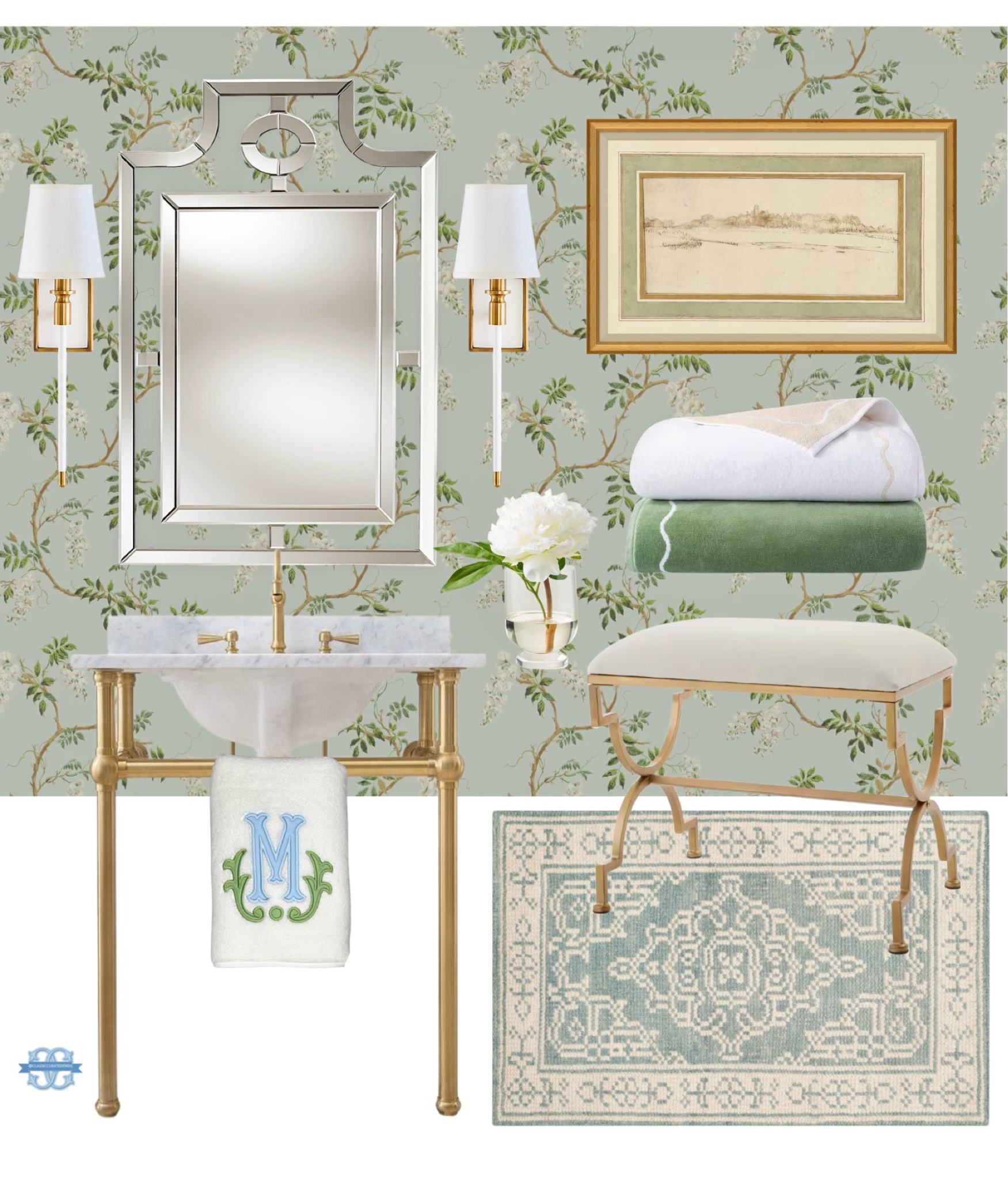 Classic inspo for a powder bath!🤍

Home Decor, Grandmillennial, Bathroom Decor, Wallpaper, Mirrorr

#LTKHome