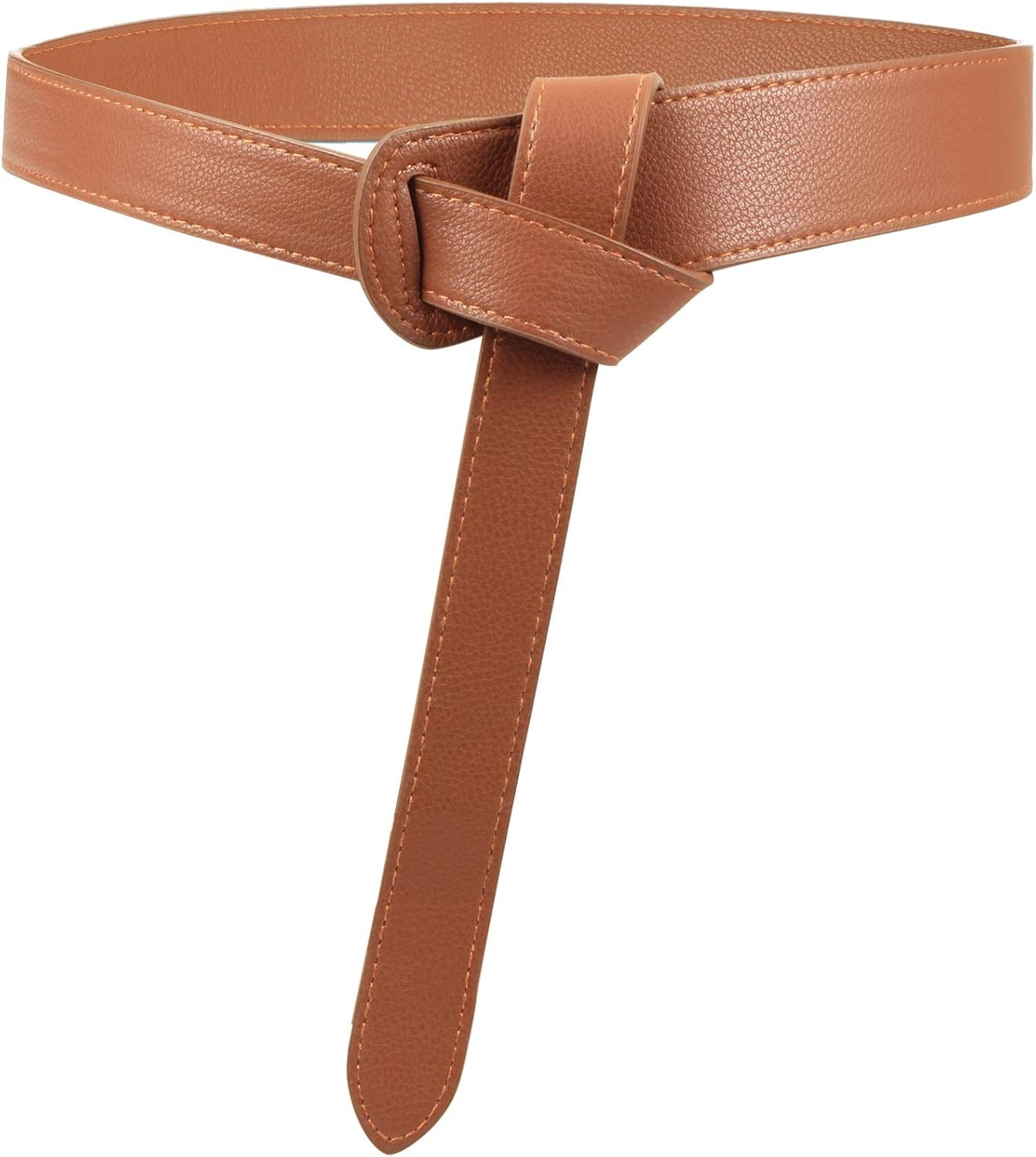 Women’s Faux Leather Knot Belt | Women’s Faux Leather Tie Belt | Women’s Faux Leather Non B... | Amazon (US)