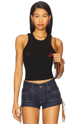Understated Leather x REVOLVE Lucky Charm Tank Top in Black from Revolve.com | Revolve Clothing (Global)