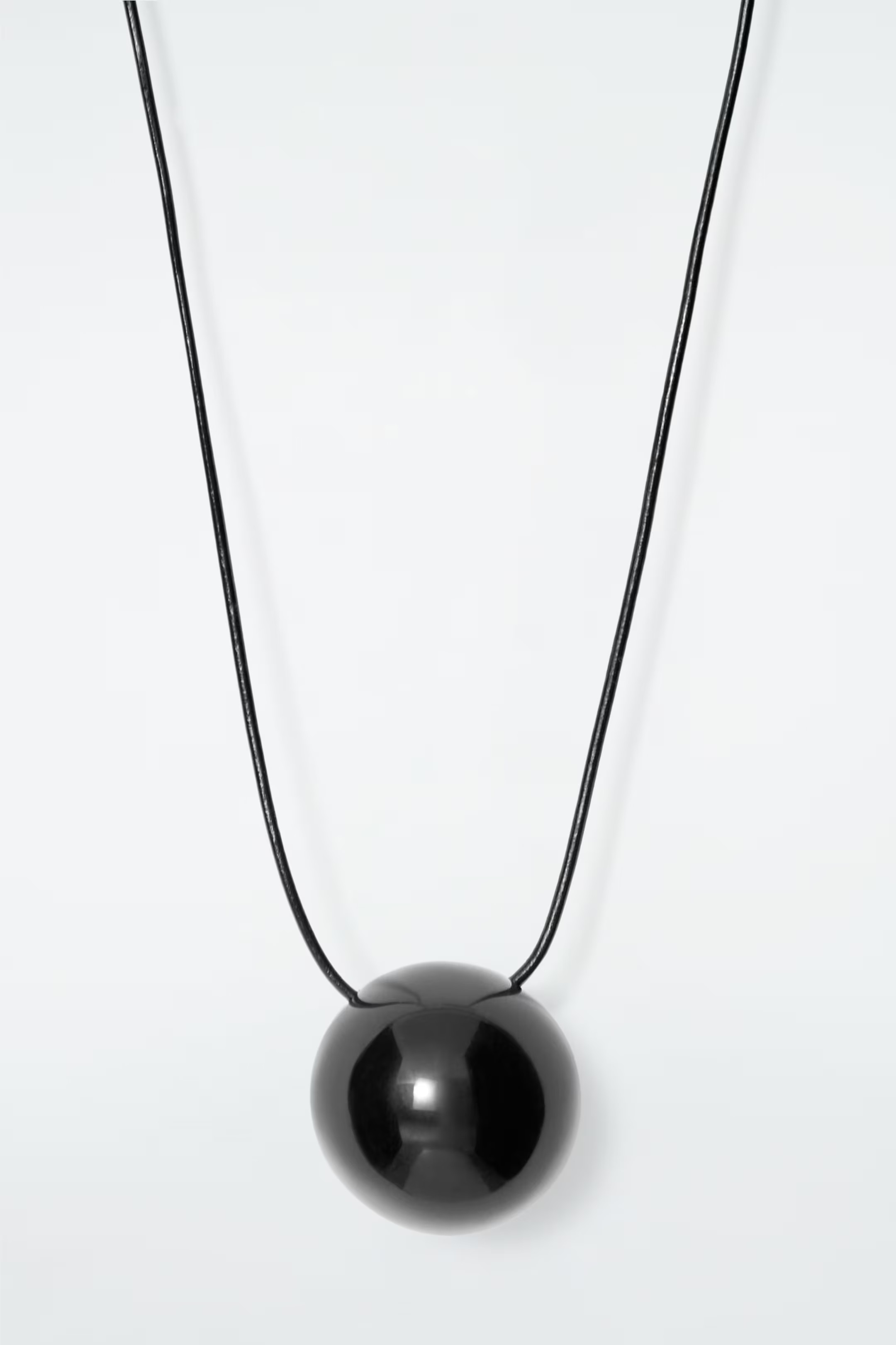 SPHERICAL GLASS PENDANT NECKLACE - BLACK | COS UK