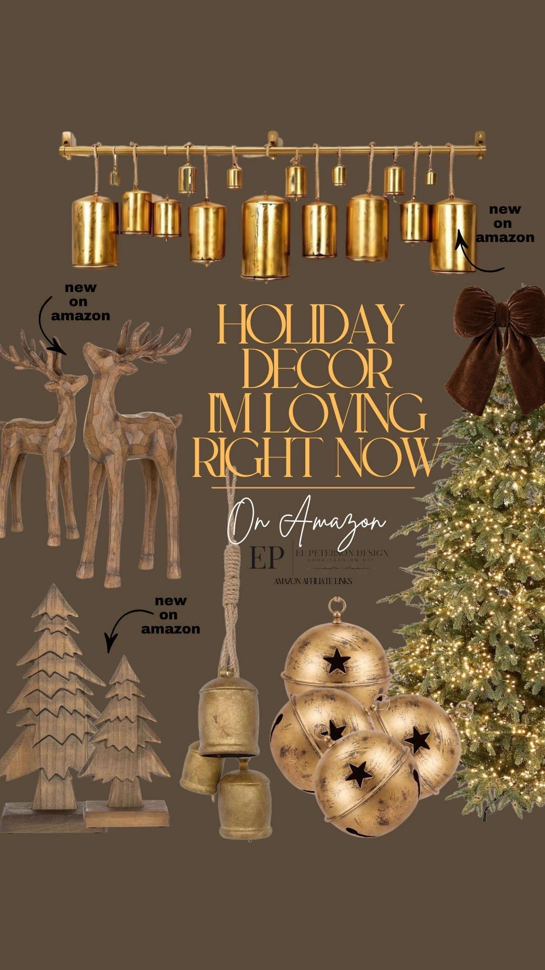 Amazon
Bells
Bows
Tabletop reindeer
Tabletop trees
Christmas tree