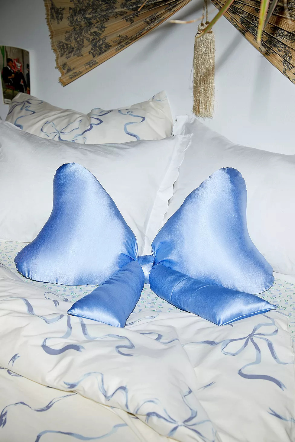 Big Bow Satin Pillow | Urban Outfitters UK