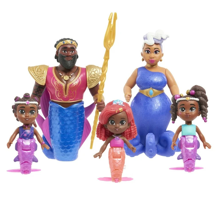 Disney Junior Ariel Royal Family 6-piece Color-Change Mermaid Figure Set Baby and Toddler Toys - ... | Walmart (US)