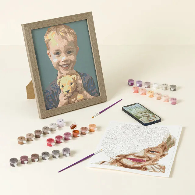 Paint By Numbers Framed Portrait Kit | UncommonGoods