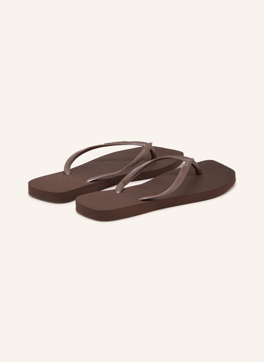 havaianas Zehentrenner SLIM SQUARE in dunkelbraun / taupe | Breuninger (DACH)